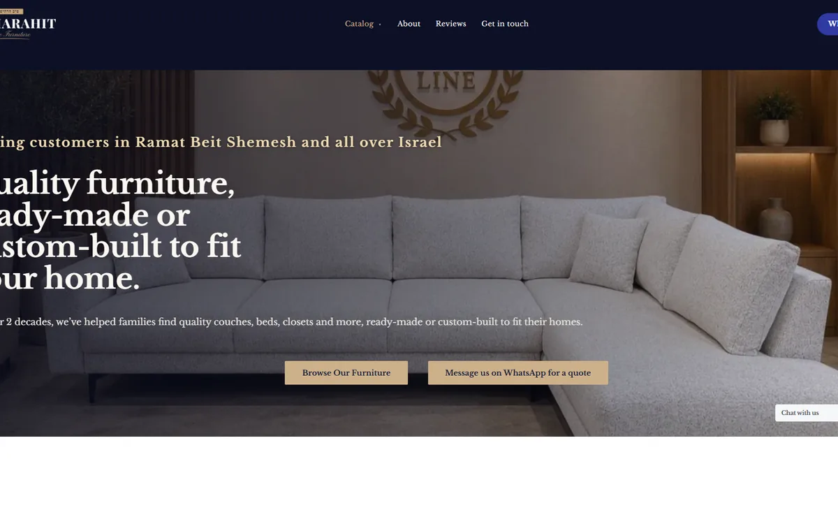 Tiv Harahit furniture store website redesigned by Soroh Dina